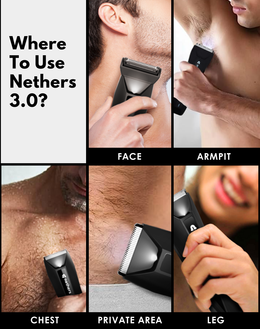 Nethers Undercut Shaver 3.0 for Mens Private Manscaping & Shaving Body Hair