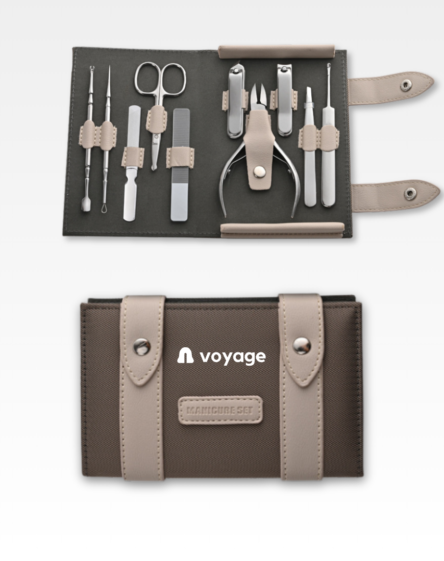 Nethers Voyage 10-In-1 Premium & Professional Stainless Steel Manicure Set